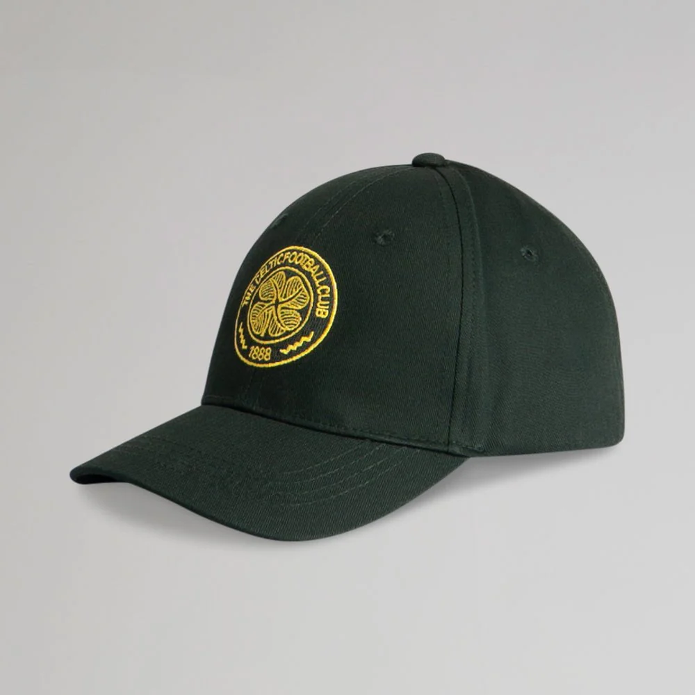 Celtic Junior Green and Yellow Crest Cap - Image 4