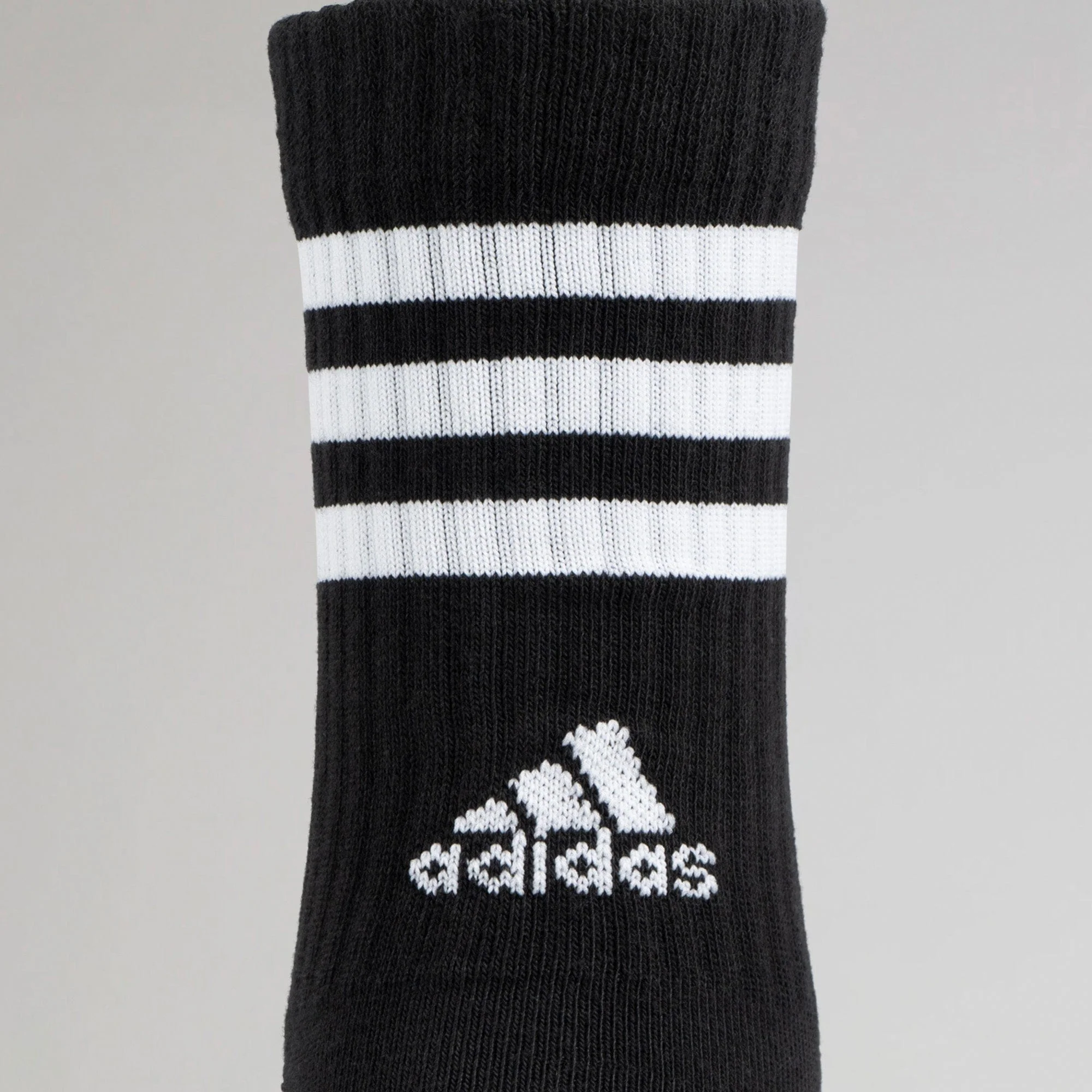 Adidas 3-Stripes Cushioned Crew Socks Black 2 Pairs - Image 3