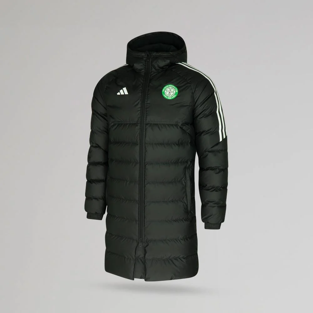 adidas Celtic 2023/24 Long Down Black Jacket - Image 3