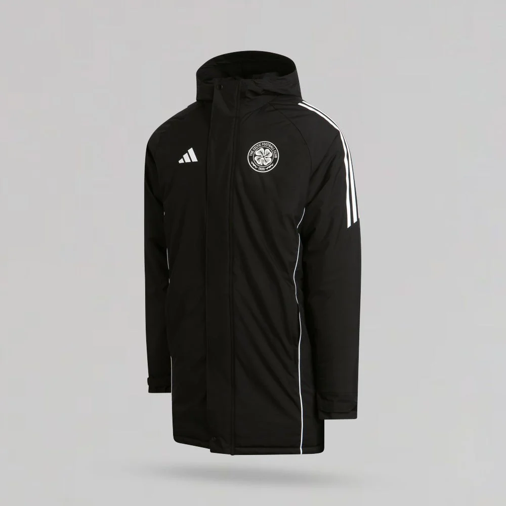 adidas Celtic 2024/25 Black Parka Jacket - Image 3