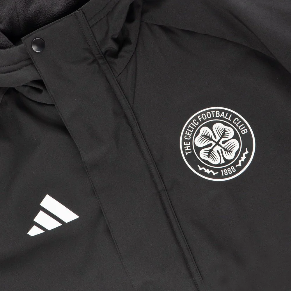 adidas Celtic 2024/25 Black Parka Jacket - Image 5