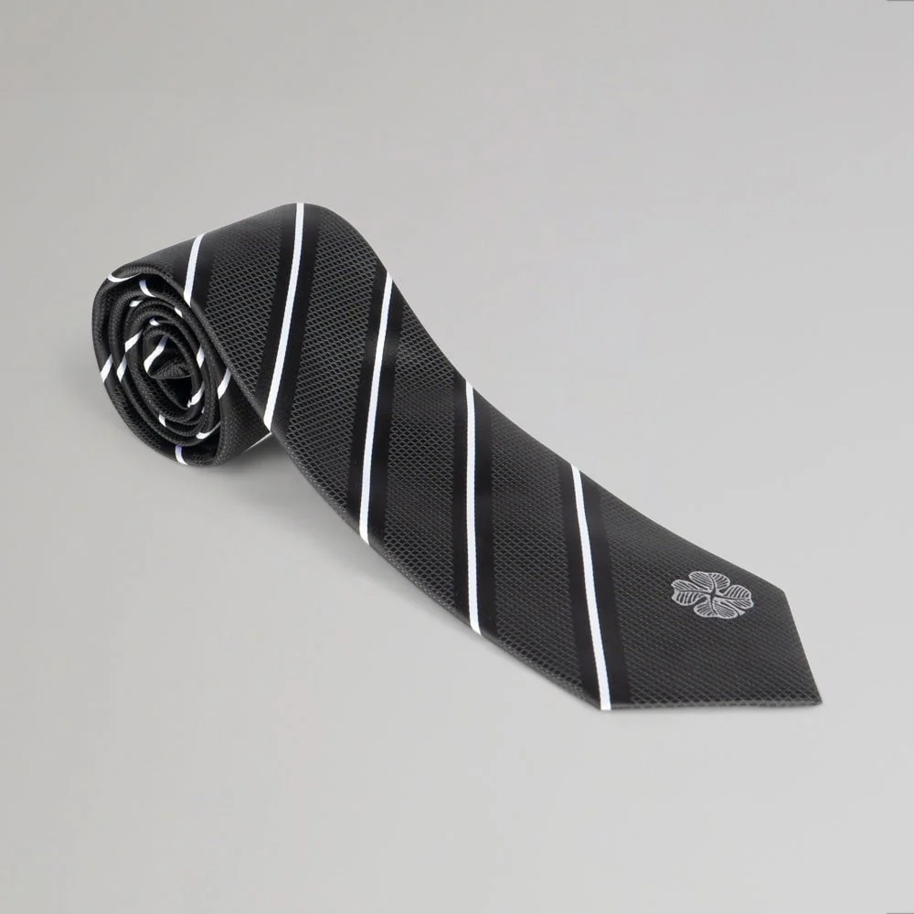 Celtic Black Tonal Stripe Tie - Image 3
