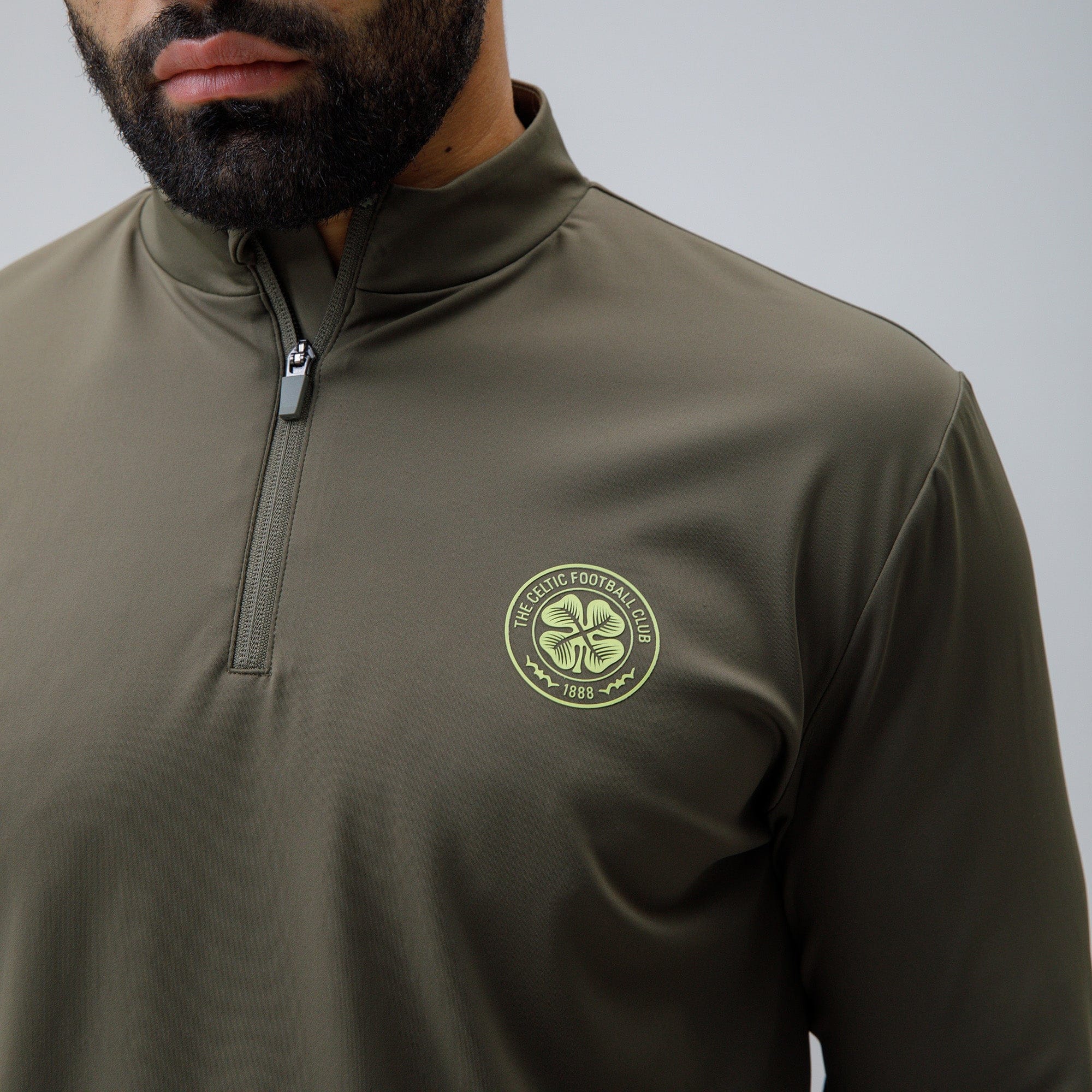 Celtic Crest Men's Khaki Quarter Zip - Image 4