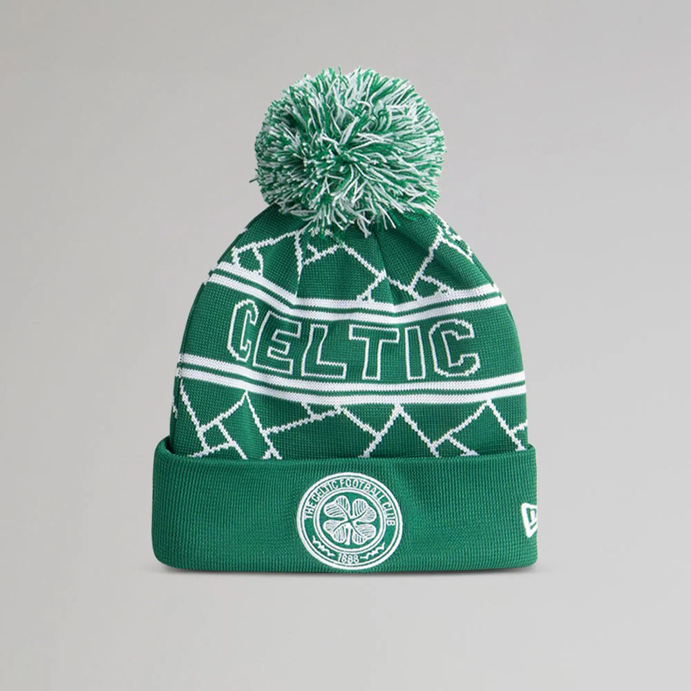 Celtic Green Pom Pom New Era Beanie - Image 4