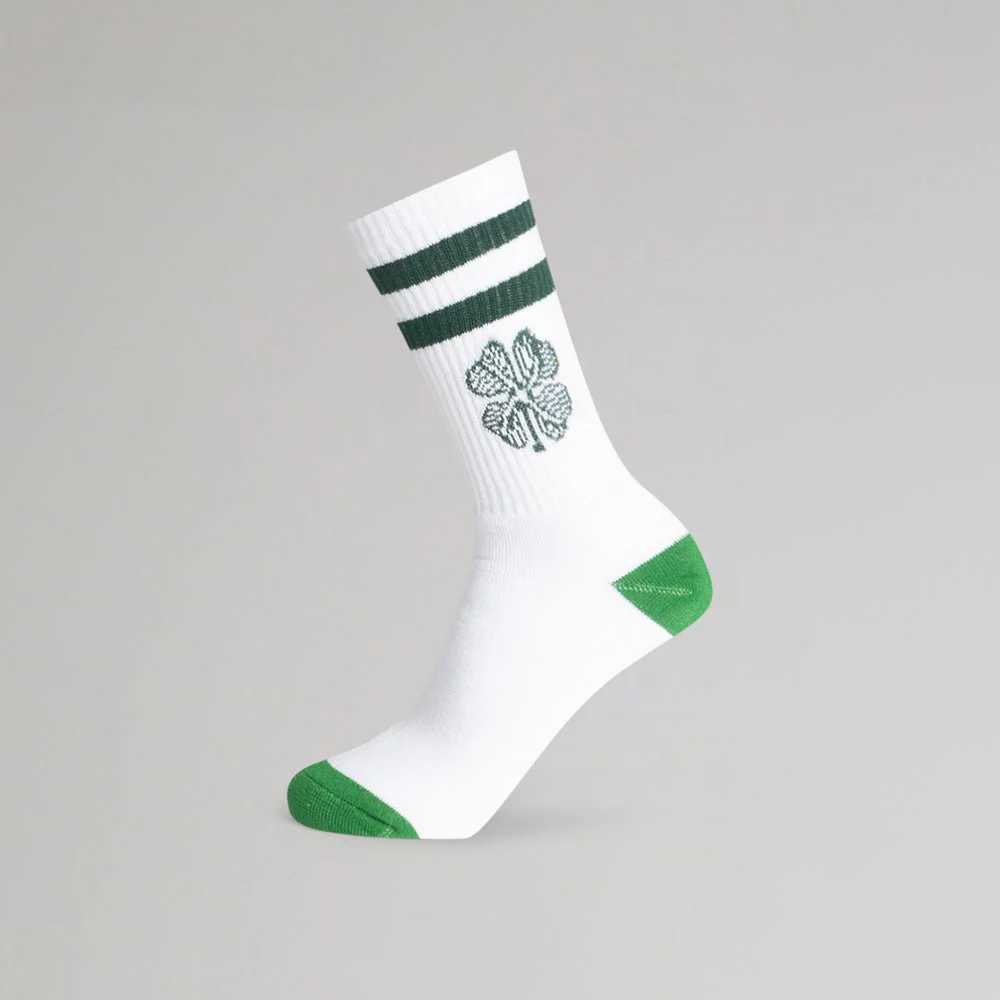 Celtic Junior 2 Pack Clover Crew Socks - Image 5