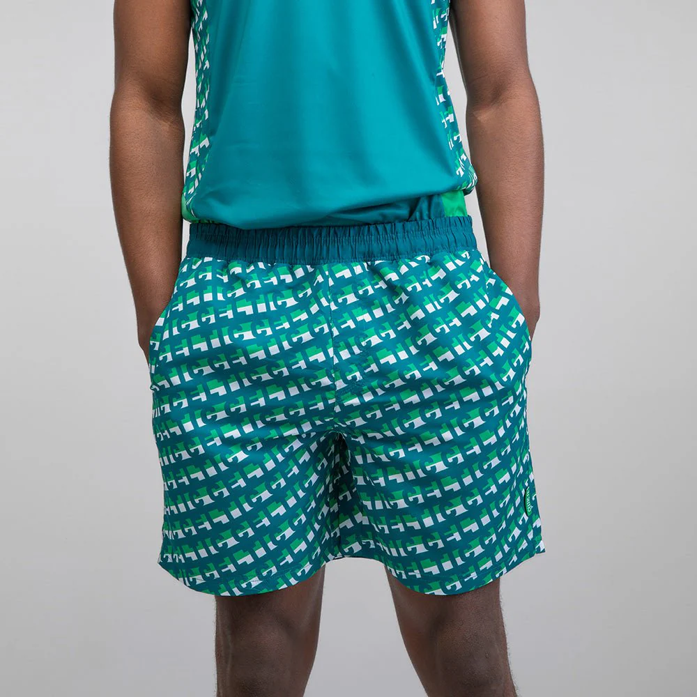 Celtic Text Pattern Swim Shorts - Image 4
